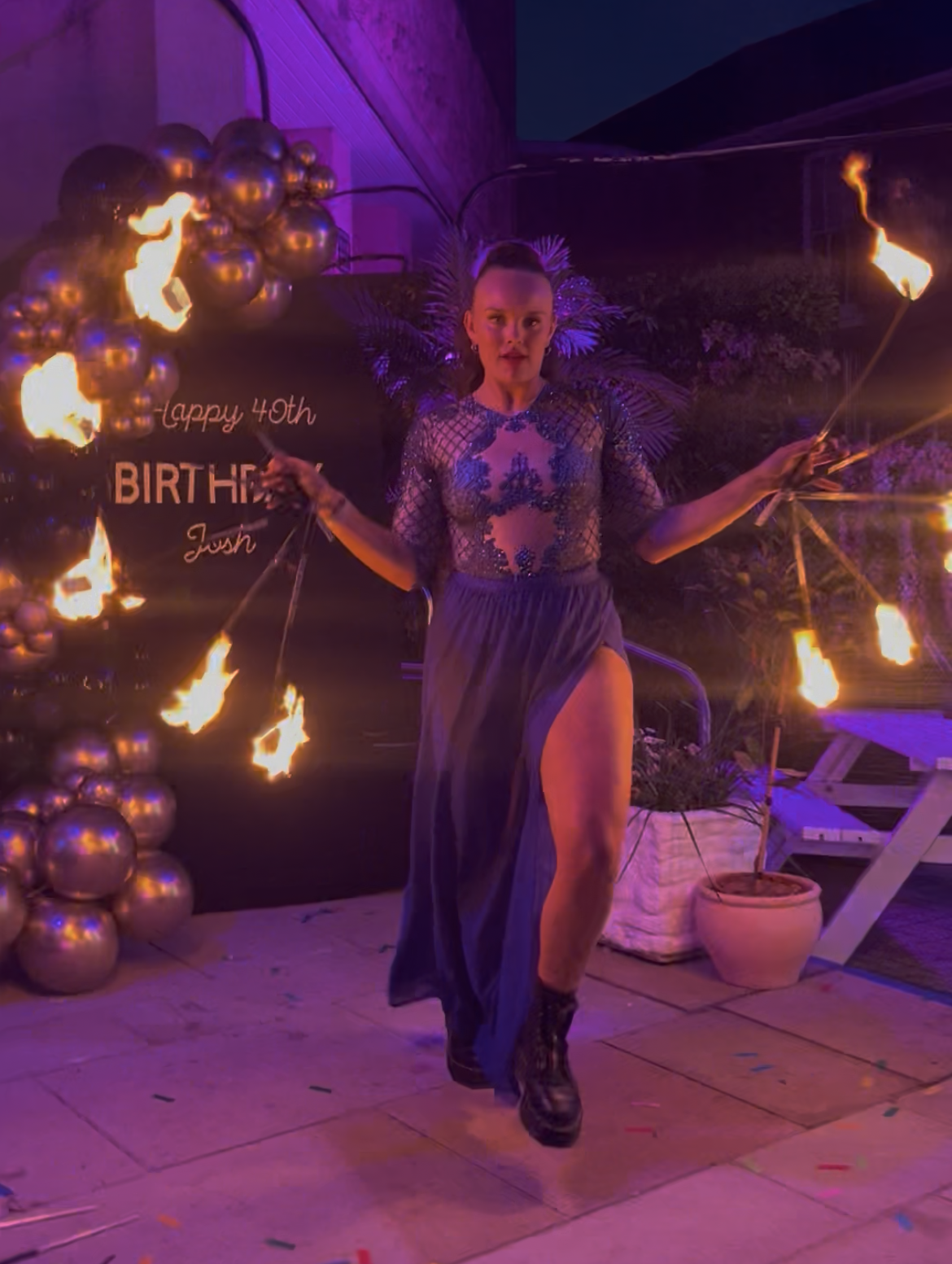 Fire at the Pop-Up Bar