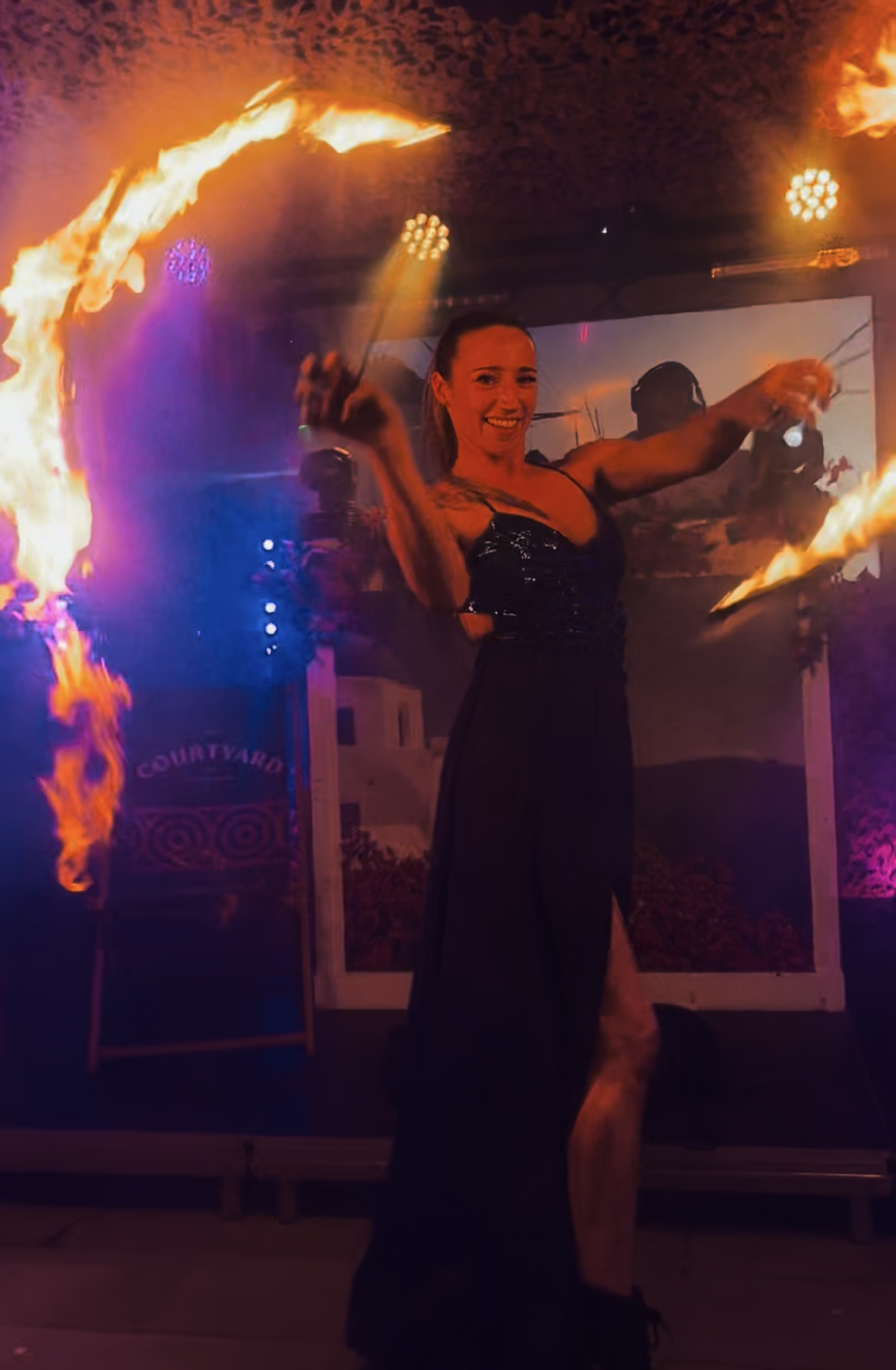Fire Performances at Our Pop-Up Bar